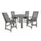 Highwood Usa Weatherly 5pc Square Counter Height Outdoor Furniture Dining Set AD-CNW44-CGE - alternate 1